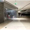 Puerta plegable de plástico transparente para centro comercial